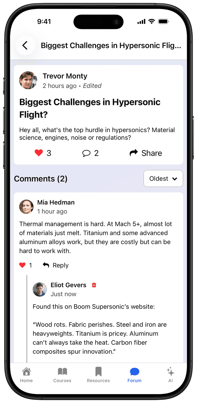 Community forum thread
