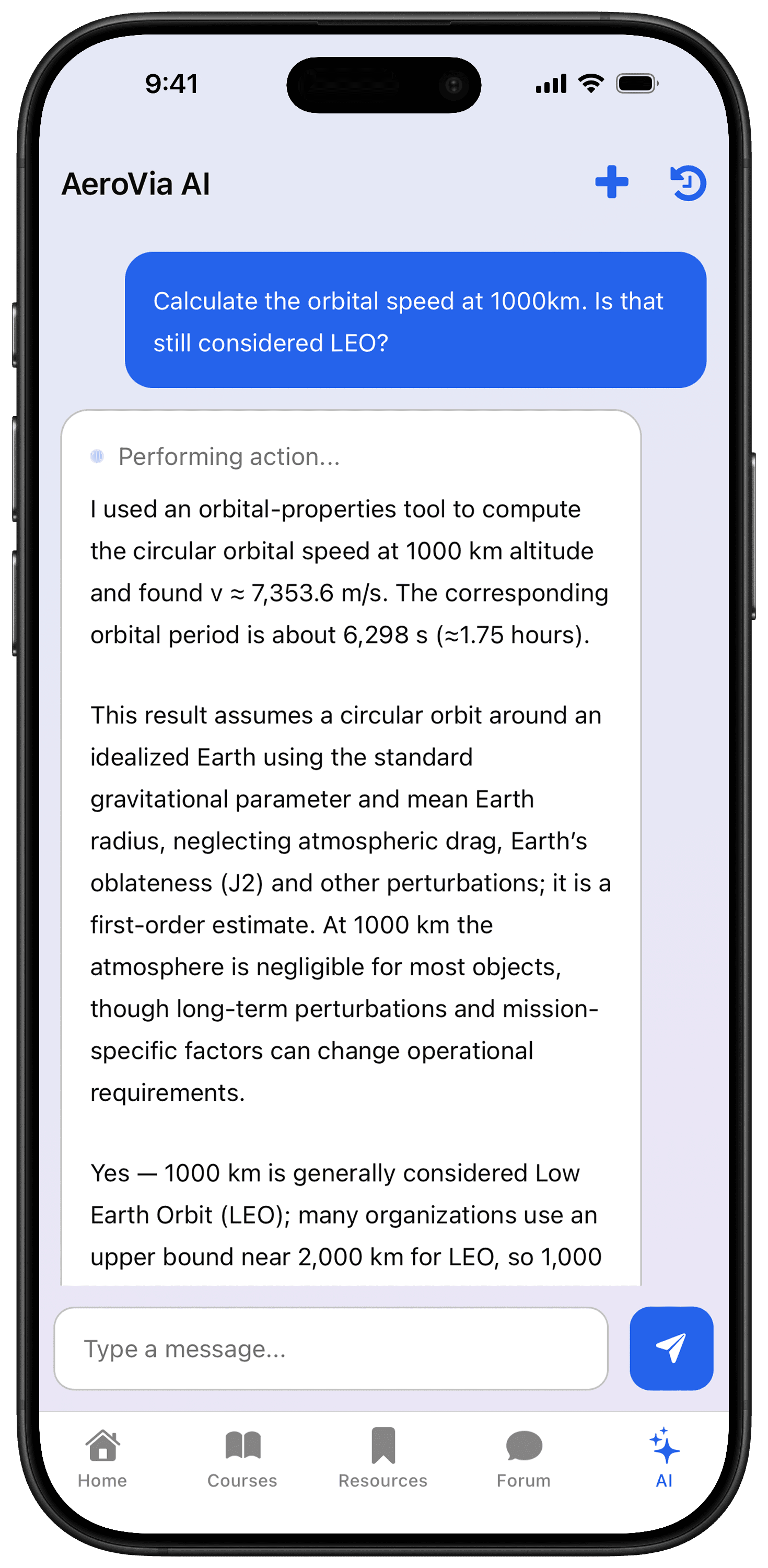 AI features screen